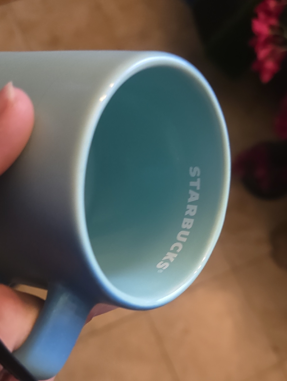 Starbucks Light Blue Shimmer Ceramic Mug 14 oz. - Picture 4 of 5